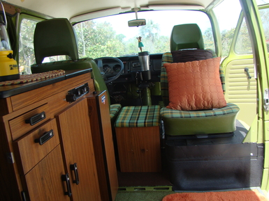 Interior vintage VW Bus