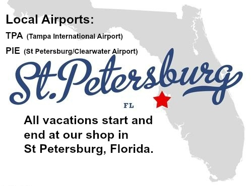 map of St Petersburg, FL